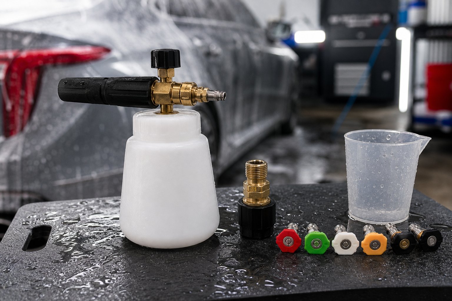 Foam cannon soap ratio and bottle features that actually help